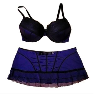 Blue Bra/Skirt Set
